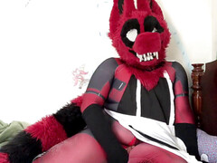 Gay hard dick, juice, fur covered