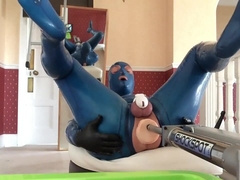 Chastity Anal Fucking Machine for PVC Sissy