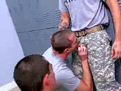 Gay army blowjob gif additional training for the newcummers