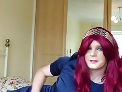 Jess T-Girl Teasing and Cumming