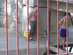 Two boys outdoor