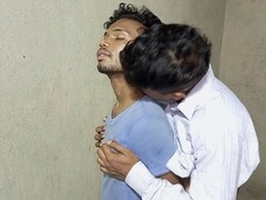 Desi gay threesome in an old hotel room with Indian twinks - Hindi audio