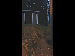 Quick wank and cum in Century waders