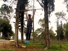 muscular Latino Arik Mozh photoshoot and jerking-off in the car