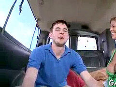 Explicit one-eyed monster riding with faggots