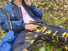 A dude stalked a super cute guy in the forest and found him jerking off