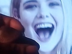 My Smiling Ebony Cumtribute For Elle Fanning