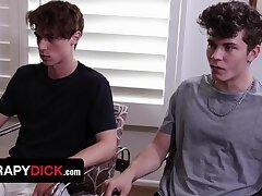 Perv Doctor Brody Kayman Whips Out His Massive Cock And Lets Two Twink Boys Suck Him
