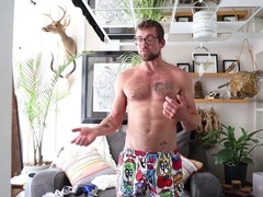 Handsome gay porn star shows off sexy jockstraps