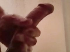 Big cock 23 cm masturbating in the shower