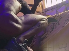 Intense anal pounding in the locker room after a sweaty workout.