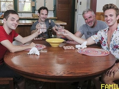 All-family orgy with Marcus Rivers, Dale Savage, Bar Addison, and Greg Mckeon
