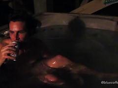 Gay naked man masturbation in hot tub video