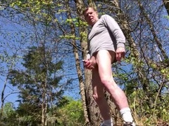 Outdoor jerk off session by the roadside in April 2021 with Eddie3261