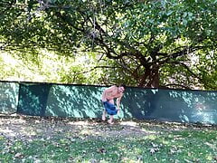 ME BEING NAUGHTY IN THE BACK YARD