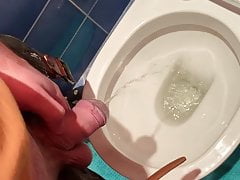 Golden shower in friends flat
