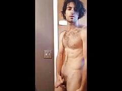 Muscular Teen Jerks Off When He Gets Out of the Shower