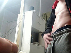 My large Cock plowing muff toy!! Big cumshot!!!