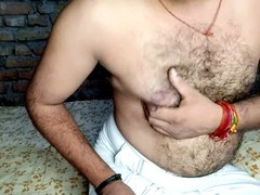 Teen boy explores his own body