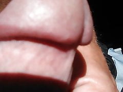 out door jackoff in sun closeup