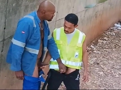 Hard workers fucking in the street