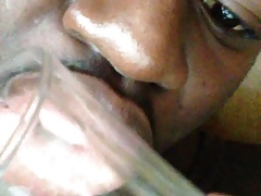 Fetish French Kissing the bottle glass 3