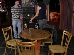 First gay blowjob and sex in the bar