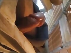 My strong pennis no hands cum after calling my wife from my workplace