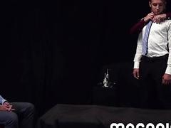 MasonicBoys - cute blond boy loses virginity in bareback 3-sum fuck