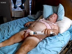 Magic vibrator brings covered up cutie to climax