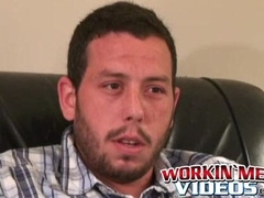 Mature jock sprays jizz all over the place after jerk off