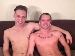 Detroit hotel room anal with a tattooed bottom taking it