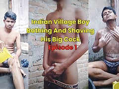 Indian gay bathing nude and washing his clothes, Indian boy showing his big cock in public place