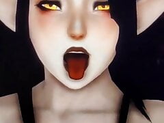 FFXIV Cum Tribute - Kali (Elf-Ear Xaela)