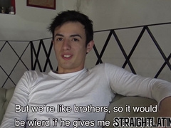 Big dicked Latino straighty blown before bareback session