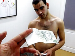 Thirsty amateur pleasuring his possible employer in POV