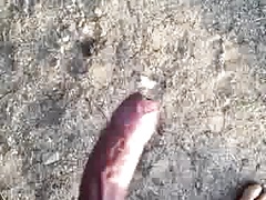 Pissing at the beach
