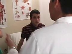 Gay doctor teases twink and toys with his tight ass