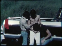 Retro gay porn with hitchhiker