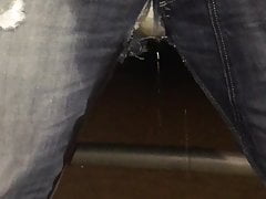 Jeans wetting on the beach