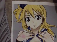 Lucy Heartfilia Fairy Tail Cum Tribute (Slow Motion Cum)