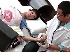 Asian twink gets examined and breeded from behind by doctor