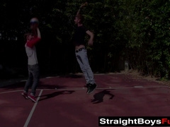 Chubby babe double penetrated by two close straight friends