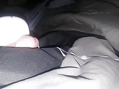 Frenulum orgasm from magic wand