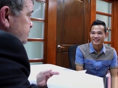 Tight asian twink analfucking office Step daddy