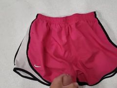 Cum on Pink Pair of Sisters Nike Shorts