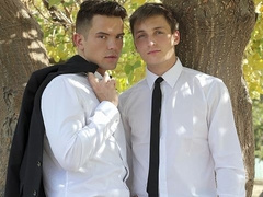 Wedding-themed anal scene with stepbros Dakota Payne and Harlen Quindel