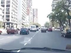 Lucky hitchhiker is picked up for gay sex in the back of a van