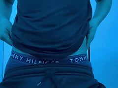 Snuck in bathroom jerked off and then finished with huge cumshot in my room