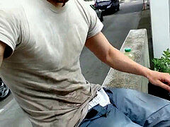 Bench, jerkoff, unwashed